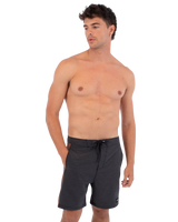 The Hurley Mens Phantom Eco Fastlane Hybrid Boardshorts in Black