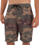 The Hurley Mens Phantom Eco Weekender Slub Cargo Boardshorts in Olive