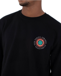 The Hurley Mens Eagle High Sweatshirt in Black