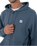 The Hurley Mens Icon Box Zip Hoodie in Grey Teal