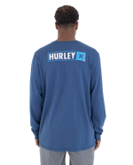 The Hurley Mens Corner Long Sleeve T-Shirt in Abyss