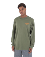 The Hurley Mens Customs Long Sleeve T-Shirt in Malverde