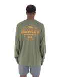 The Hurley Mens Customs Long Sleeve T-Shirt in Malverde