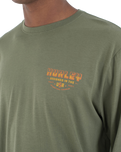 The Hurley Mens Customs Long Sleeve T-Shirt in Malverde