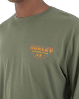 The Hurley Mens Customs Long Sleeve T-Shirt in Malverde