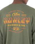 The Hurley Mens Customs Long Sleeve T-Shirt in Malverde