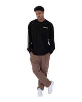 The Hurley Mens Dept Long Sleeve T-Shirt in Black
