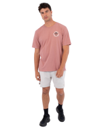 The Hurley Mens Palm T-Shirt in Phantom Rose