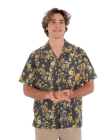 The Hurley Mens Dogpatch Camp Shirt in Black