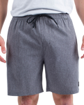 The Hurley Mens Phantom Flow Walkshorts in Black Heather