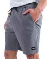 The Hurley Mens Phantom Flow Walkshorts in Black Heather