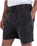 Mineral Wash Volley Shorts in Black