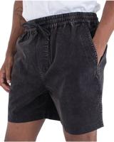 Mineral Wash Volley Shorts in Black