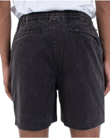 Mineral Wash Volley Shorts in Black