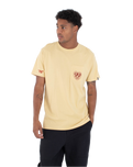 The Hurley Mens Heart Pocket T-Shirt in Hazelnut