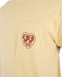 The Hurley Mens Heart Pocket T-Shirt in Hazelnut