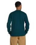 The New Balance Mens Numeric Waffle Knit Long Sleeve Henley T-Shirt in Medusa
