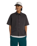 Numeric Button Up Shirt in Faded Black