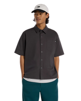 Numeric Button Up Shirt in Faded Black
