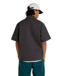 Numeric Button Up Shirt in Faded Black