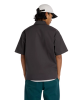 Numeric Button Up Shirt in Faded Black