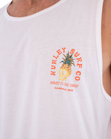 The Hurley Mens Printing Press Berjim Vest in White