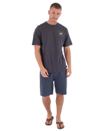 The Hurley Mens Printing Press Bolud T-Shirt in Dark Stone Grey
