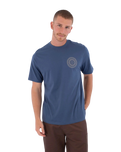 The Hurley Mens Printing Press Cordob T-Shirt in Grey Teal