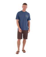 The Hurley Mens Printing Press Cordob T-Shirt in Grey Teal