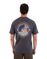 The Hurley Mens Printing Press Enjoy T-Shirt in Dark Stone Grey