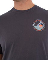 The Hurley Mens Printing Press Enjoy T-Shirt in Dark Stone Grey