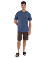 The Hurley Mens Printing Press Icon Circle T-Shirt in Grey Teal