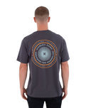 The Hurley Mens Printing Press Pinheiros T-Shirt in Dark Stone Grey