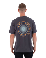 The Hurley Mens Printing Press Pinheiros T-Shirt in Dark Stone Grey