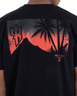 The Hurley Mens Hawaii Sunset T-Shirt in Black