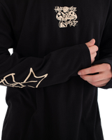 The Hurley Mens Trip Long Sleeve T-Shirt in Black