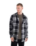 The Hurley Mens Heavy Weight Flannel Shirt in Black