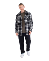 The Hurley Mens Heavy Weight Flannel Shirt in Black