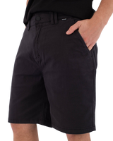 The Hurley Mens Icon Baggy Walkshorts in Black