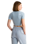 Essential Cropped Slim T-Shirt in Frost Grey