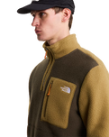 Yumiori 1/4 Zip Fleece Jacket in New Taupe Green