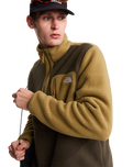 Yumiori 1/4 Zip Fleece Jacket in New Taupe Green