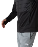 Reaxion 2.0 Hybrid Zip Fleece Jacket in TNF Black Heather