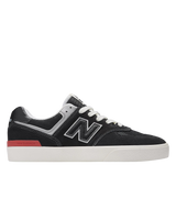 The New Balance Mens Numeric 574 Vulcanized Shoes in Black & Grey