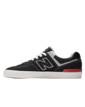 The New Balance Mens Numeric 574 Vulcanized Shoes in Black & Grey