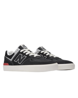 The New Balance Mens Numeric 574 Vulcanized Shoes in Black & Grey