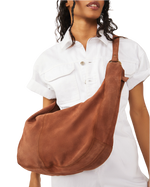 Roma Suede Tote Bag in Coconut Shell