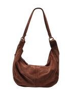Roma Suede Tote Bag in Coconut Shell
