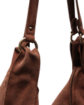 Roma Suede Tote Bag in Coconut Shell