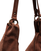 Roma Suede Tote Bag in Coconut Shell
